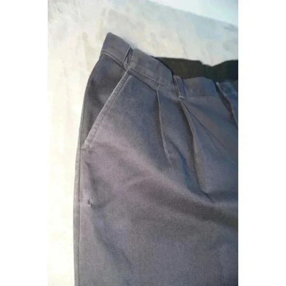 LL Bean Jeans Men's 40x30 Comfort Waist Flannel Lined Navy Blue Chino Pants - Picture 6 of 16